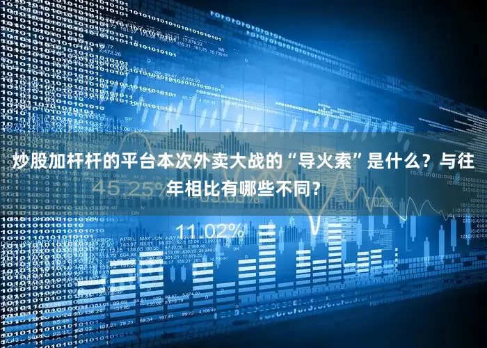 炒股加杆杆的平台本次外卖大战的“导火索”是什么?与往年相比有哪些不同?